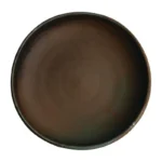 Assiettes creuses vert bronze Olympia Canvas, vue de dessus