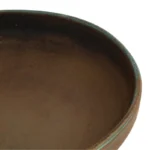 Assiettes creuses vert bronze Olympia Canvas, détail de la finition mate