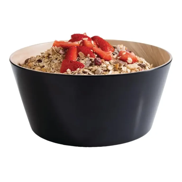 Bol effet bois APS Frida noir, ensemble buffet