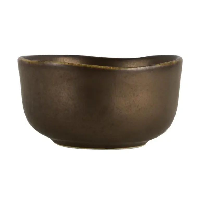 Bols profonds Olympia Ochre 170mm, détail finition bronze