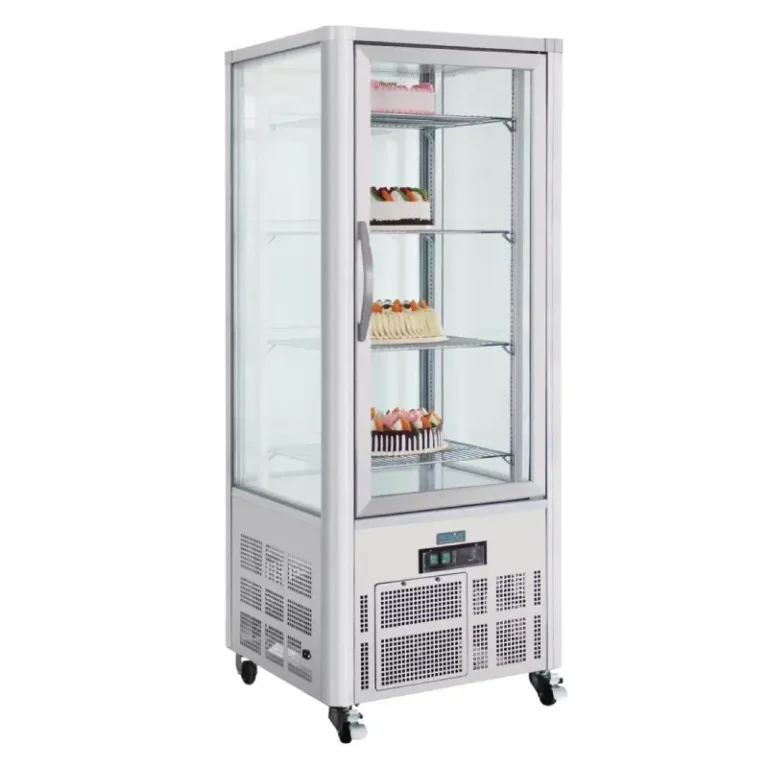 Vitrine à pâtisserie Polar GD881 avec gâteaux exposés