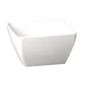 Bol carré mélamine APS Pure blanc 125mm, vue de face