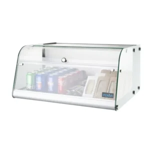 Vitrine de comptoir self-service Polar GG755, vue de trois quarts