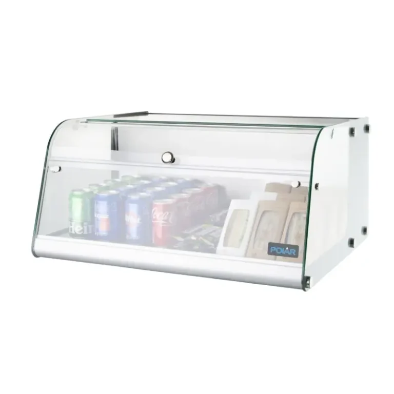Vitrine de comptoir self-service Polar GG755, vue de trois quarts