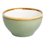 Bols ronds Olympia Kiln mousse 140mm, détail des bords peints