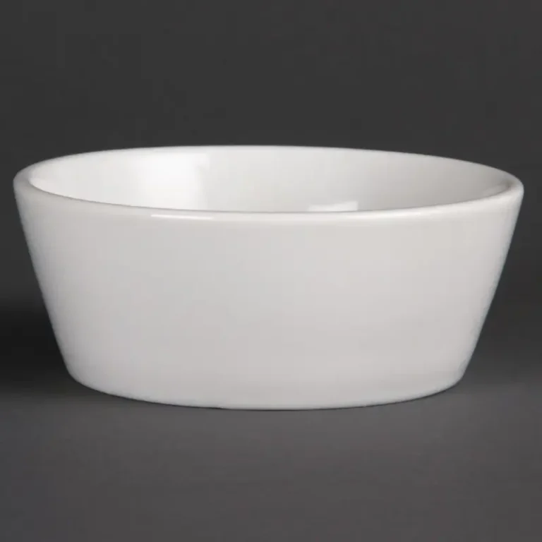 Bols inclinés Olympia Whiteware 120mm, vue de face