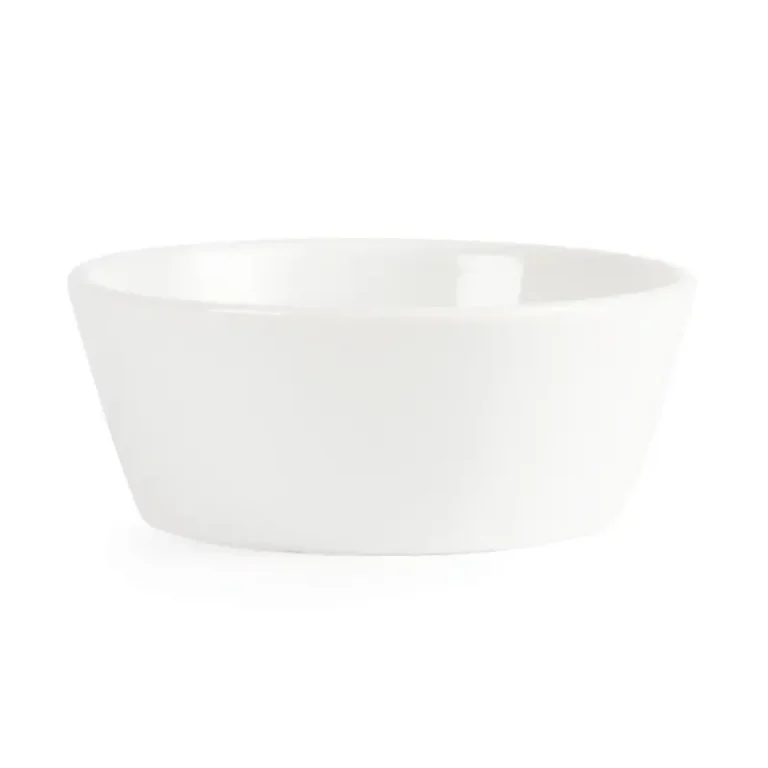 Bols inclinés Olympia Whiteware 120mm garnis