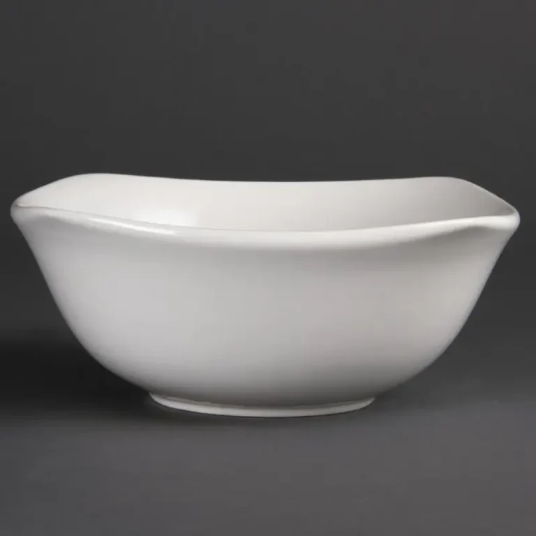Bols carrés Olympia Whiteware 220mm, vue de face