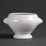 Bol à soupe tête de lion Olympia Whiteware, vue de face