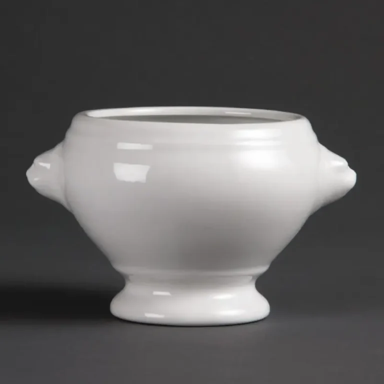 Bol à soupe tête de lion Olympia Whiteware, vue de face