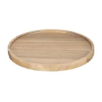 Assiette ronde en bois d’acacia Olympia 250 mm à bords hauts