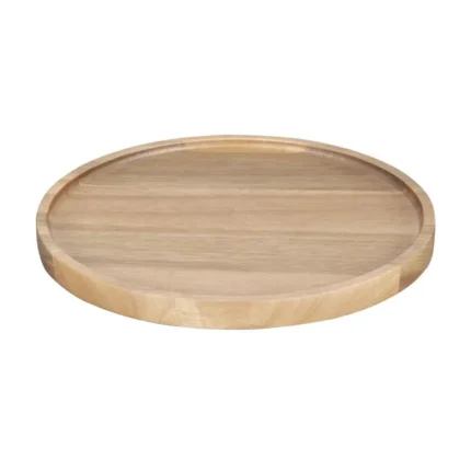 Assiette ronde en bois d’acacia Olympia 250 mm à bords hauts