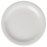 Assiettes à bord étroit Olympia Athena 205 mm en porcelaine blanche vitrifiée, lot de 12