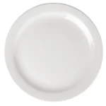 Assiettes à bord étroit Olympia Athena 226 mm en porcelaine blanche vitrifiée, lot de 12
