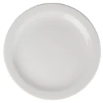 Assiettes à bord étroit Olympia Athena 284 mm en porcelaine blanche vitrifiée, lot de 6
