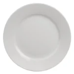 Assiettes blanches à bord large Olympia Athena 254 mm en porcelaine super-vitrifiée, lot de 12