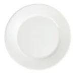 Assiettes à bord large Olympia Whiteware 230 mm en porcelaine blanche vitrifiée, lot de 12
