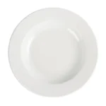 Assiettes creuses Olympia blanches en situation de service