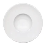 Assiette creuse à bord large Saturnia Napoli de 150 mm en porcelaine blanche