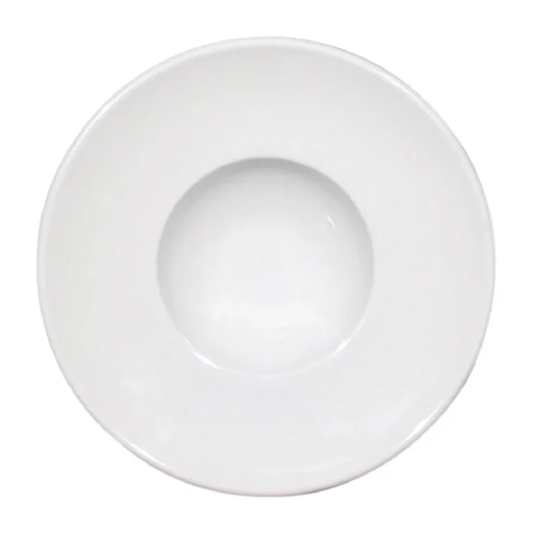 Assiette creuse à bord large Saturnia Napoli de 150 mm en porcelaine blanche