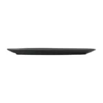 Assiettes ovales Olympia Fusion 357 x 172 mm en grès gris anthracite à émail réactif, lot de 4