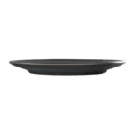 Assiettes plates rondes Olympia Fusion 270 mm en grès noir et bronze à émail réactif, lot de 4
