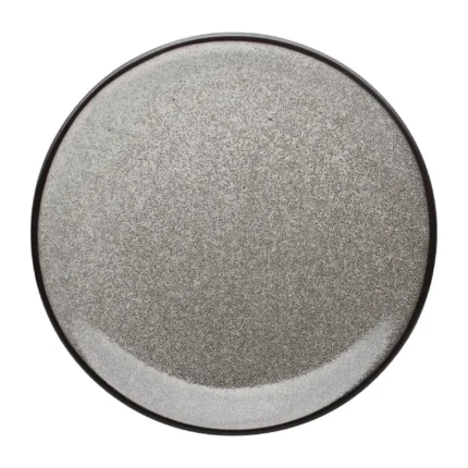 Assiettes plates Olympia Mineral DF184 de 280 mm en porcelaine grise