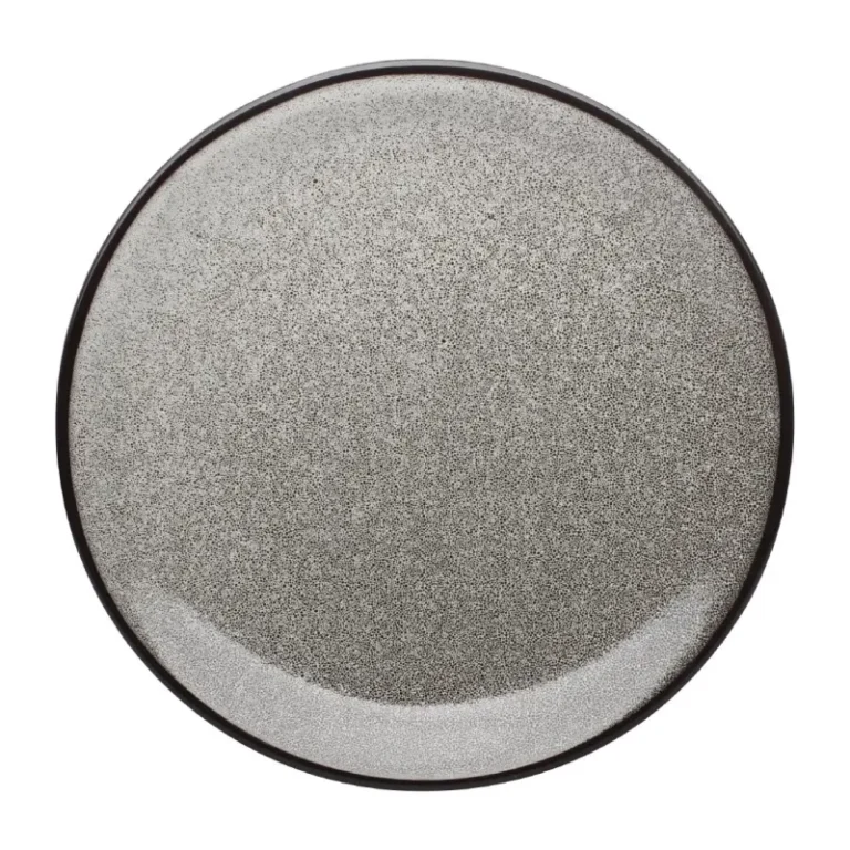 Assiettes plates Olympia Mineral DF184 de 280 mm en porcelaine grise