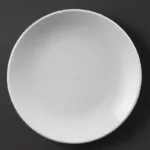 Assiettes plates rondes Olympia Whiteware 150 mm en porcelaine blanche vitrifiée, lot de 12