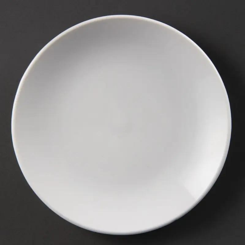 Assiettes plates rondes Olympia Whiteware 150 mm en porcelaine blanche vitrifiée, lot de 12 Assiettes plates rondes Olympia Whiteware 150 mm en porcelaine blanche vitrifiée, lot de 12