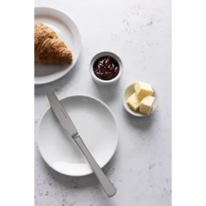 Assiettes plates rondes Olympia Whiteware 150 mm en porcelaine blanche vitrifiée, lot de 12