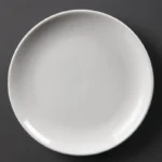 Assiettes plates rondes Olympia Whiteware 200 mm en porcelaine blanche vitrifiée, lot de 12