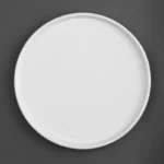 Assiettes plates rondes Olympia Whiteware 268 mm en porcelaine blanche vitrifiée, lot de 4