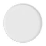 Assiettes plates rondes Olympia Whiteware 268 mm en porcelaine blanche vitrifiée, lot de 4