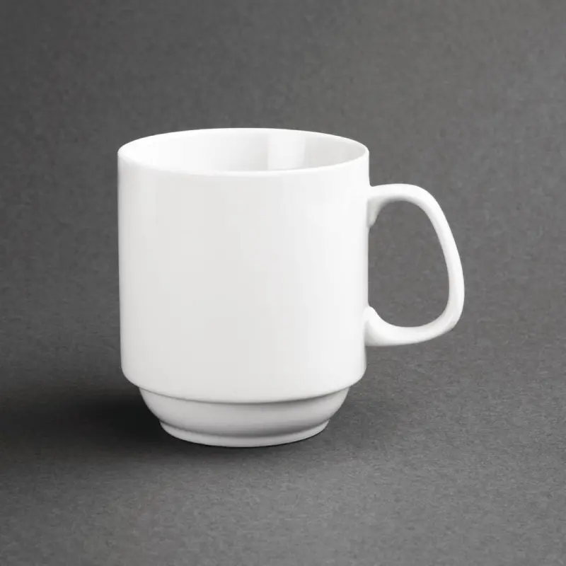 Mug empilable blanc Olympia 284 ml Mug empilable blanc Olympia 284 ml