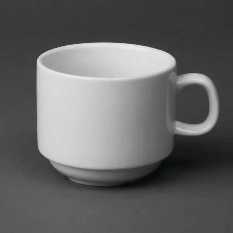 Tasse à thé empilable Olympia Whiteware 200 ml