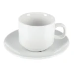 Tasse CB467 posée sur la soucoupe Olympia Whiteware