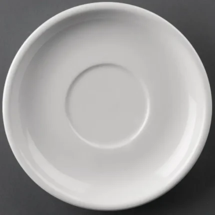 Soucoupes Olympia Athena 145 mm en porcelaine blanche