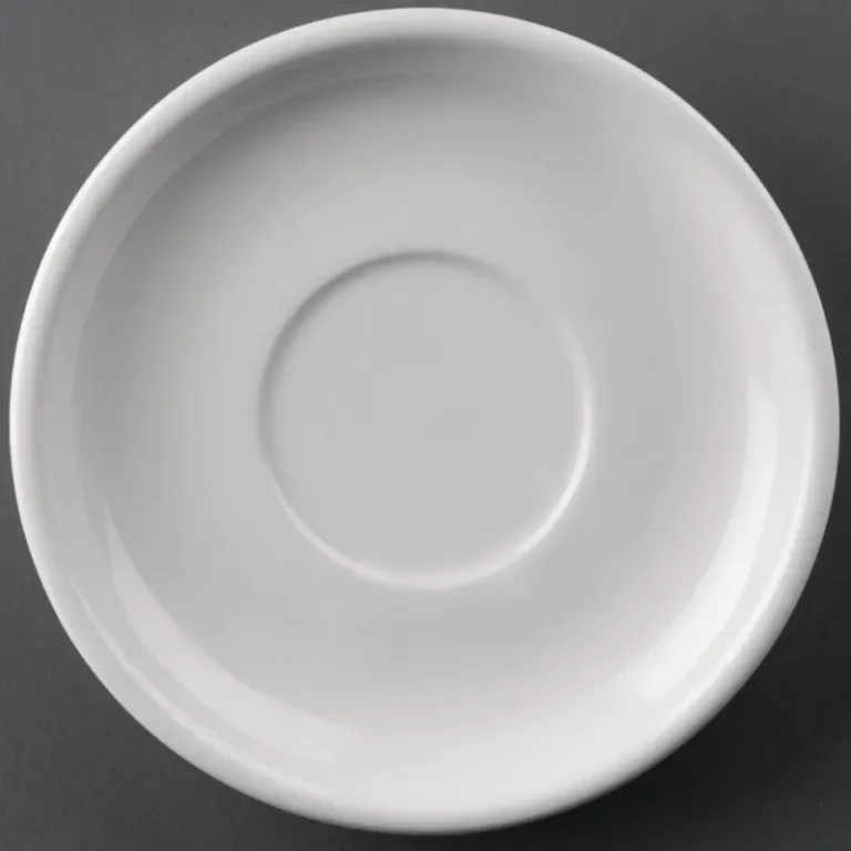 Soucoupes Olympia Athena 145 mm en porcelaine blanche