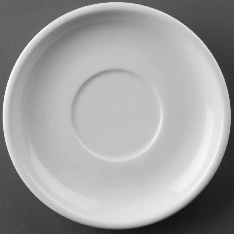 Soucoupes Olympia Athena 145 mm en porcelaine blanche Soucoupes Olympia Athena 145 mm en porcelaine blanche