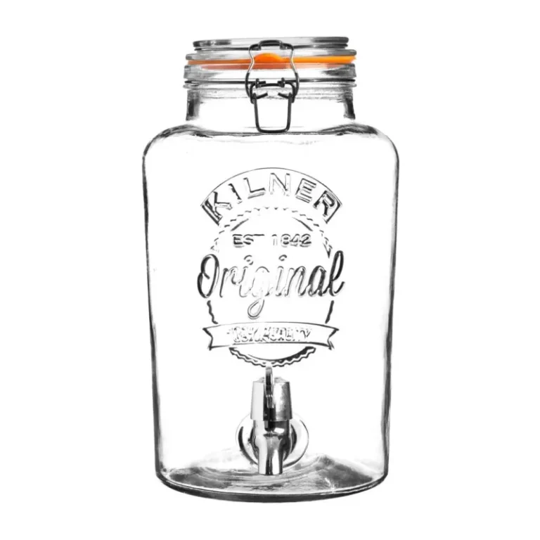 Distributeur de boissons Kilner 5 L en verre avec couvercle à clip