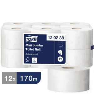 Lot de 12 rouleaux Mini Jumbo Tork