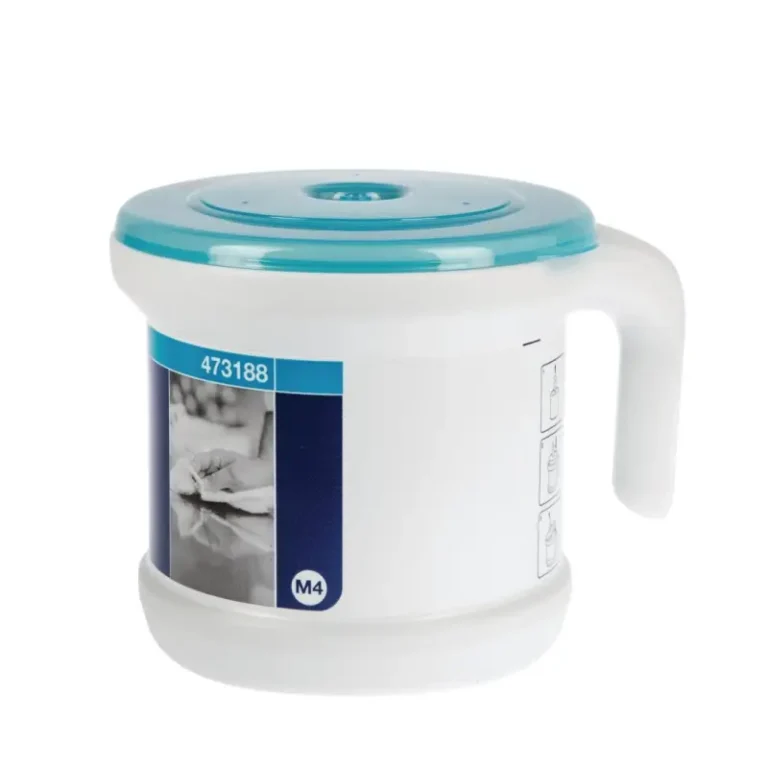 Distributeur portable Tork Reflex vu de profil avec sa poignée