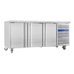 Desserte pâtissière réfrigérée CUISTANCE inox 485 L, plan de travail 2025 mm, sur roues