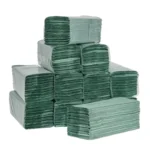Paquet d’essuie-mains verts Jantex pliage en Z