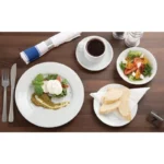 Ensemble de vaisselle Olympia Athena, 24 ensembles de 5 pièces en porcelaine blanche