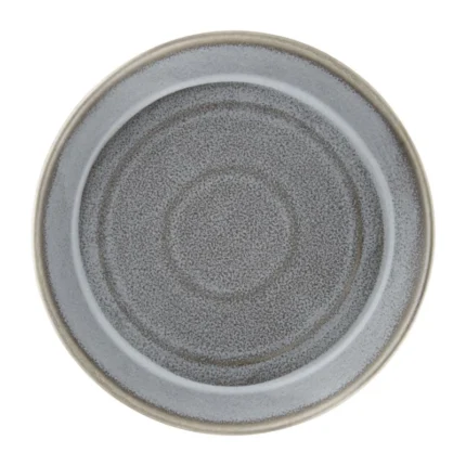Bols plats ronds Olympia Cavolo Anthracite – 220mm – Porcelaine – Lot de 4