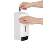 Distributeur de savon Jantex 1 L vu de profil