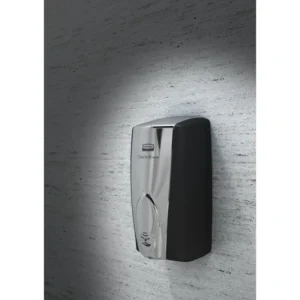 Distributeur de savon mousse sans contact Rubbermaid AutoFoam noir et chrome