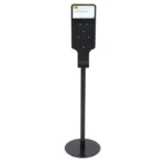 Borne d’hygiène sur pied Rubbermaid noire avec support AutoFoam